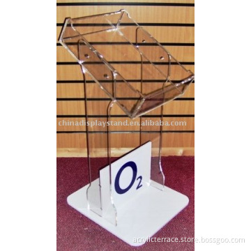 acrylic magazine holder floor display